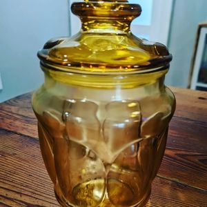Vintage Amber Cannister